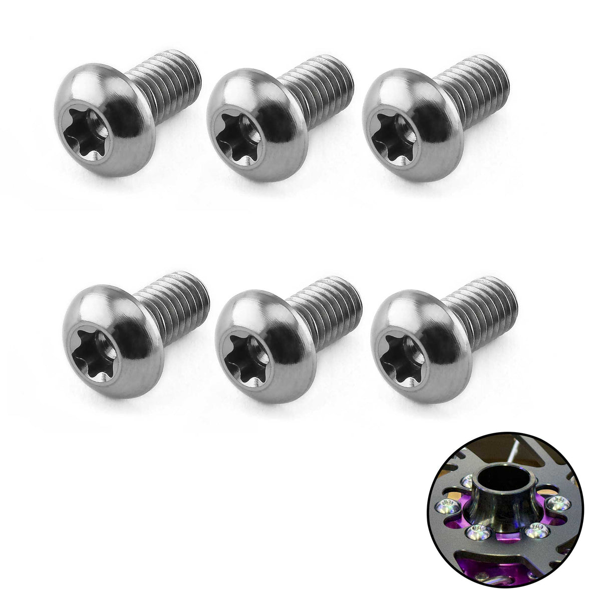 Titanium Front Rotor Bolts (6 Pack) for Sur-Ron, E-Ride PRO & Talaria - Howling Moto