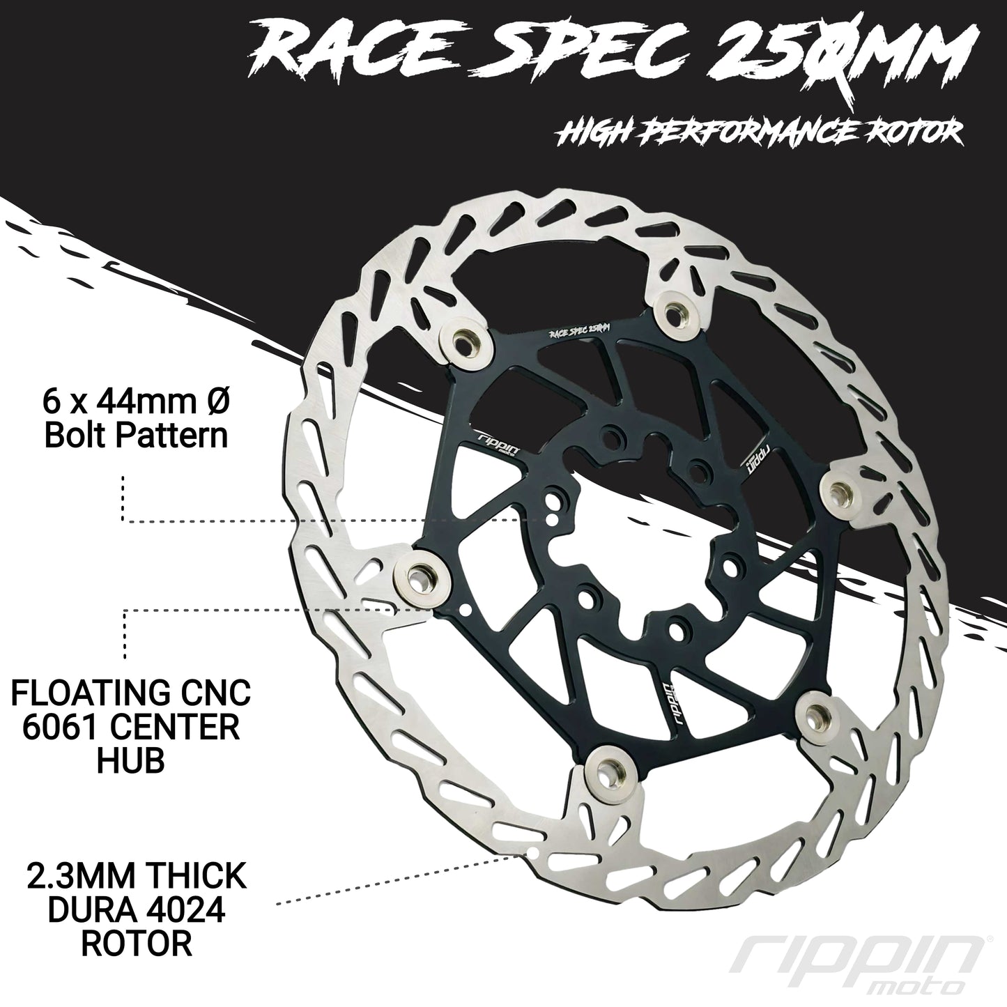 250mm Race Spec Oversize Brake Rotor [Front] - Howling Moto