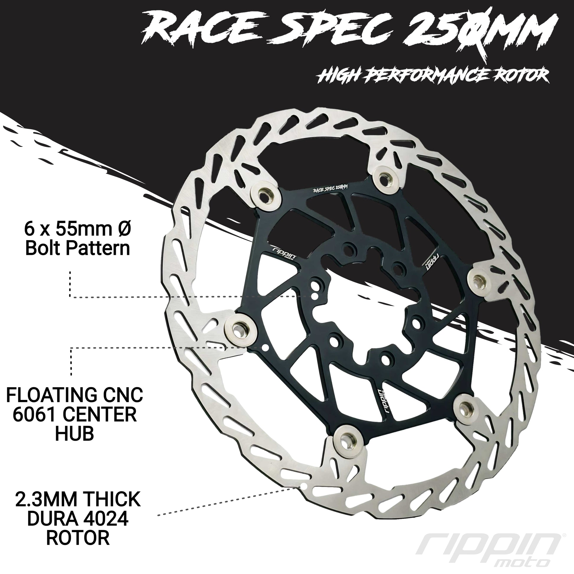 250mm Race Spec Oversize Brake Rotor (Rear - Surron/ERP) - Howling Moto