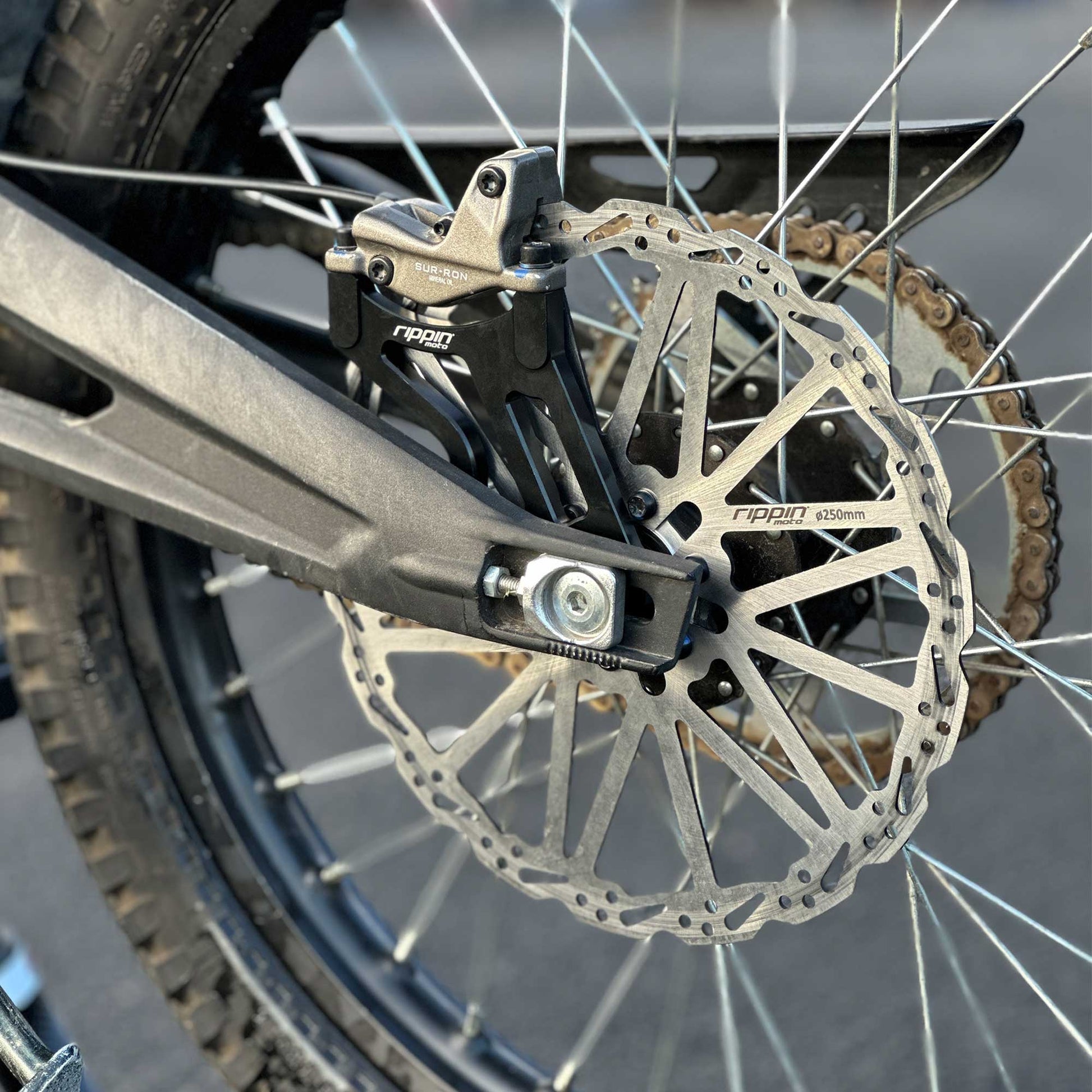 250mm Rear Caliper Adapter for Sur-Ron LBX & E-Ride PRO - Howling Moto