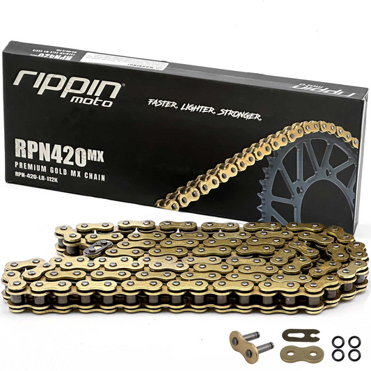 RPN420MX Premium Gold MX O-Ring Chain for Sur-Ron LBX, Talaria, Rawrr & E-Ride PRO SS - Howling Moto