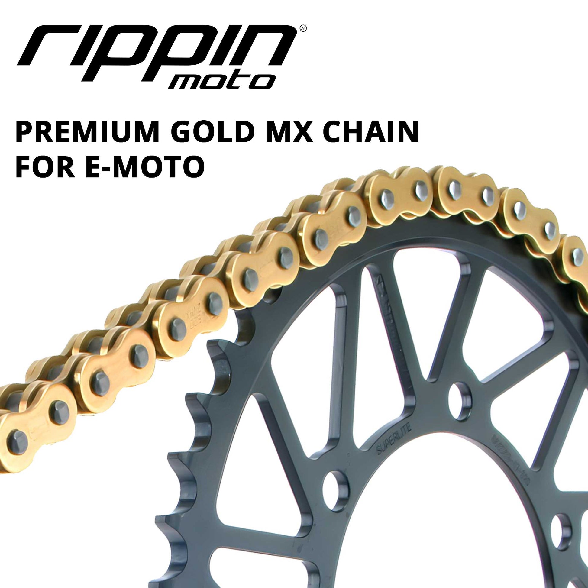 RPN420MX Premium Gold MX O-Ring Chain for Sur-Ron LBX, Talaria, Rawrr & E-Ride PRO SS - Howling Moto