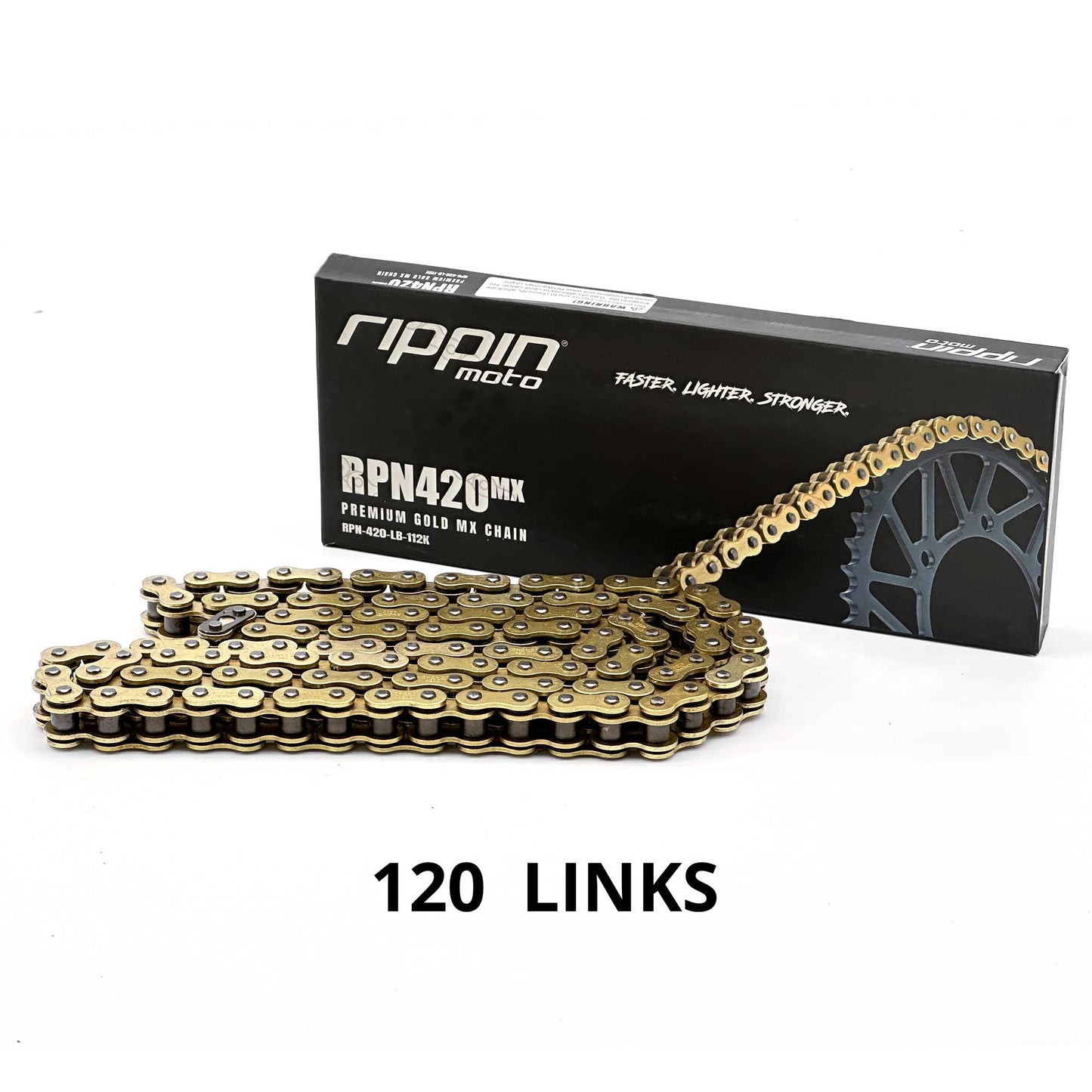 RPN420MX Premium Gold MX O-Ring Chain for Sur-Ron LBX, Talaria, Rawrr & E-Ride PRO SS - Howling Moto