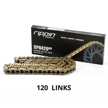 RPN420MX Premium Gold MX O-Ring Chain for Sur-Ron LBX, Talaria, Rawrr & E-Ride PRO SS - Howling Moto