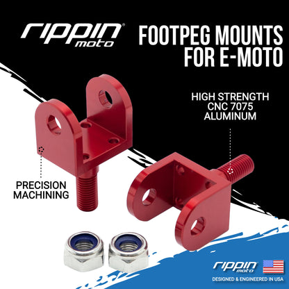 Replacement Foot Peg Mounts for E-Ride PRO, Sur-Ron & Talaria - Howling Moto