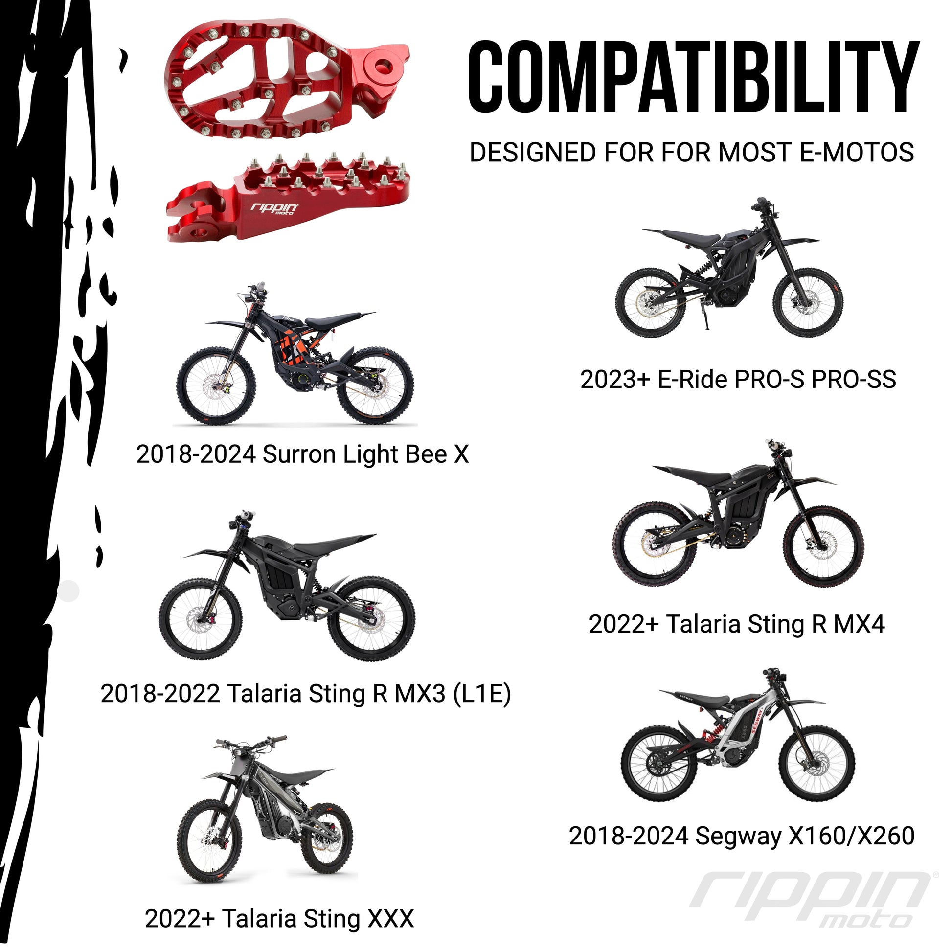 Race Spec Foot Pegs for E-Moto - Howling Moto