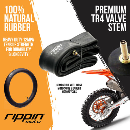 110/100-18 (4.5 x 18) Heavy Duty 18" Motorcycle Inner Tube - 3mm Thick - Howling Moto