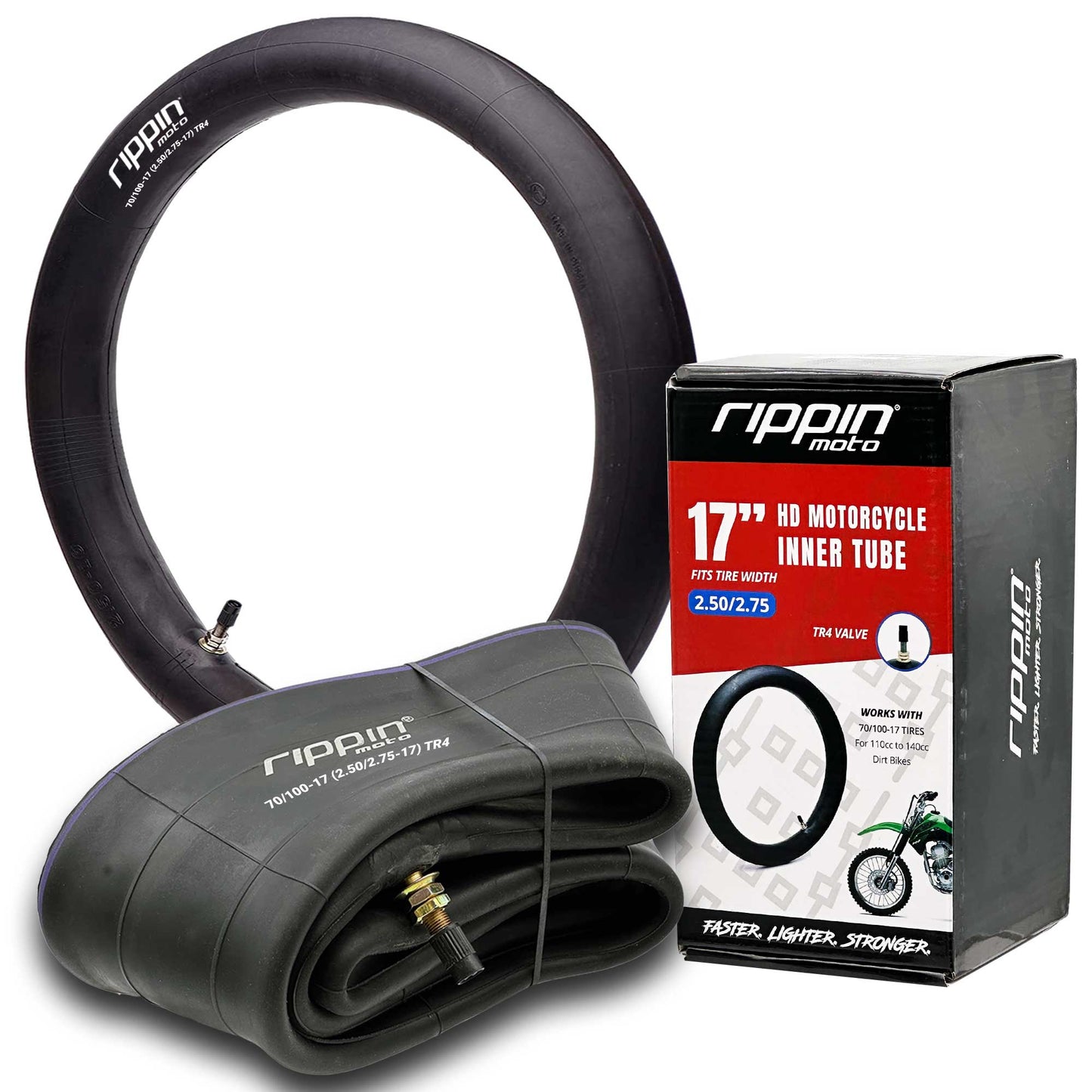 70/100-17 (2.50/2.75-17) Heavy Duty 17" Motorcycle Inner Tube - 3mm Thick - Howling Moto