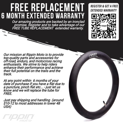 70/90-16 (2.25/2.5-16) Heavy Duty 16" Inner Tube 3mm Thick - Howling Moto