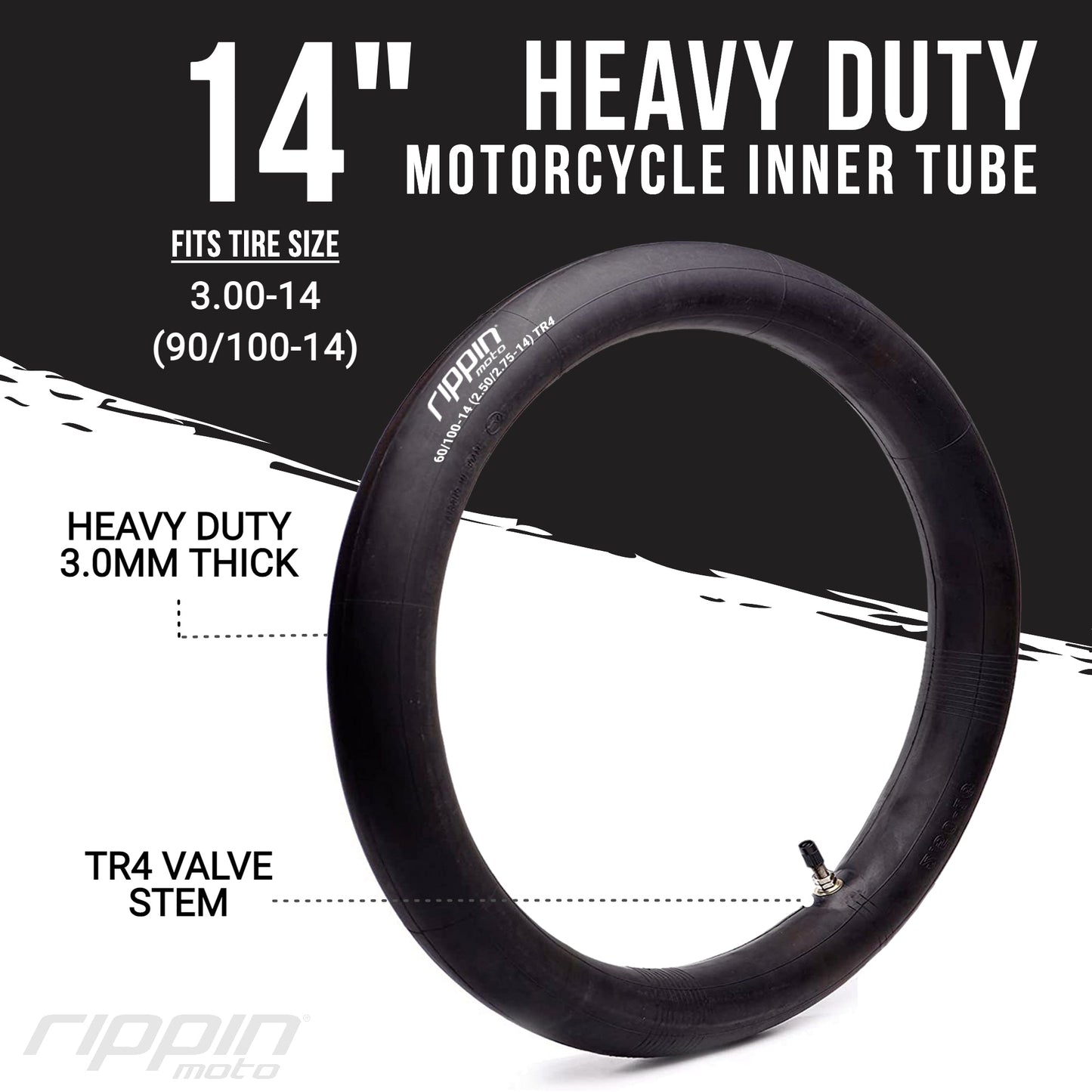 90/100-14 (3.0-14) Heavy Duty 14" Inner Tube 3mm Thick - Howling Moto