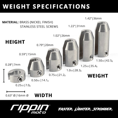 12 Pack Spoke Wheel Weight Kit (Nickel Finish) - Howling Moto
