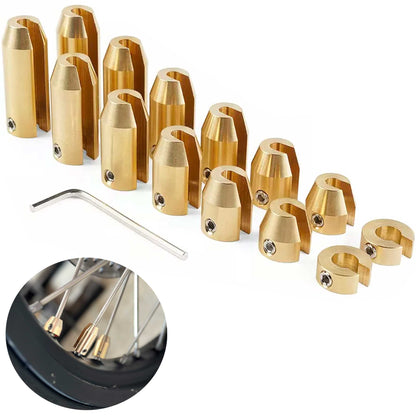 14 Pack Spoke Wheel Weights (Brass) - Howling Moto