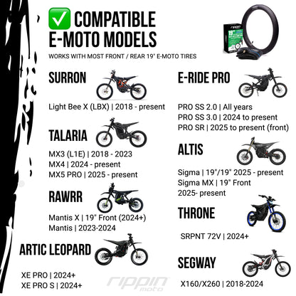 70/100-19 E-Moto 19" Inner Tube (2.75/3.00-19) for Surron, E-Ride PRO & Talaria - Howling Moto