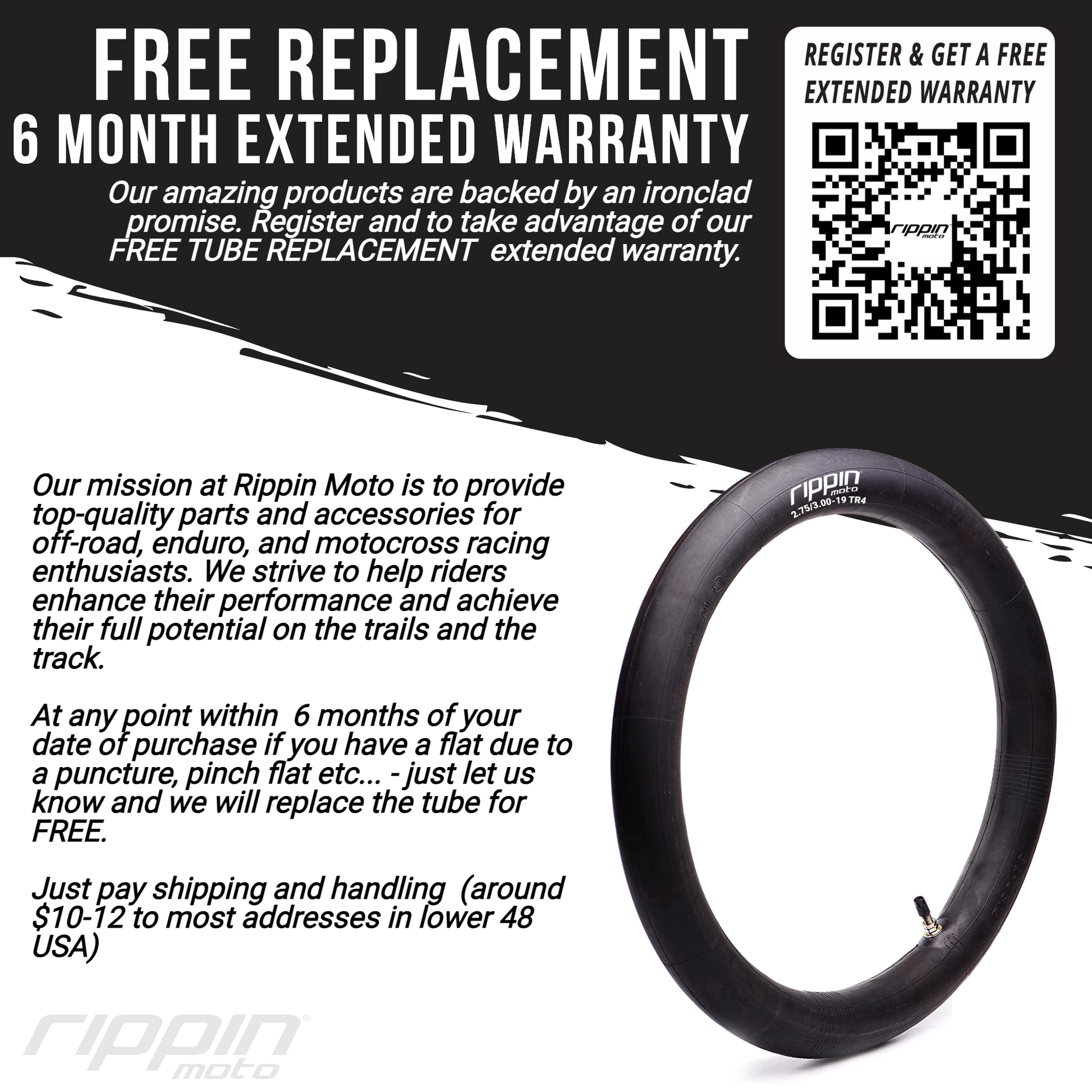 70/100-19 E-Moto 19" Inner Tube (2.75/3.00-19) for Surron, E-Ride PRO & Talaria - Howling Moto