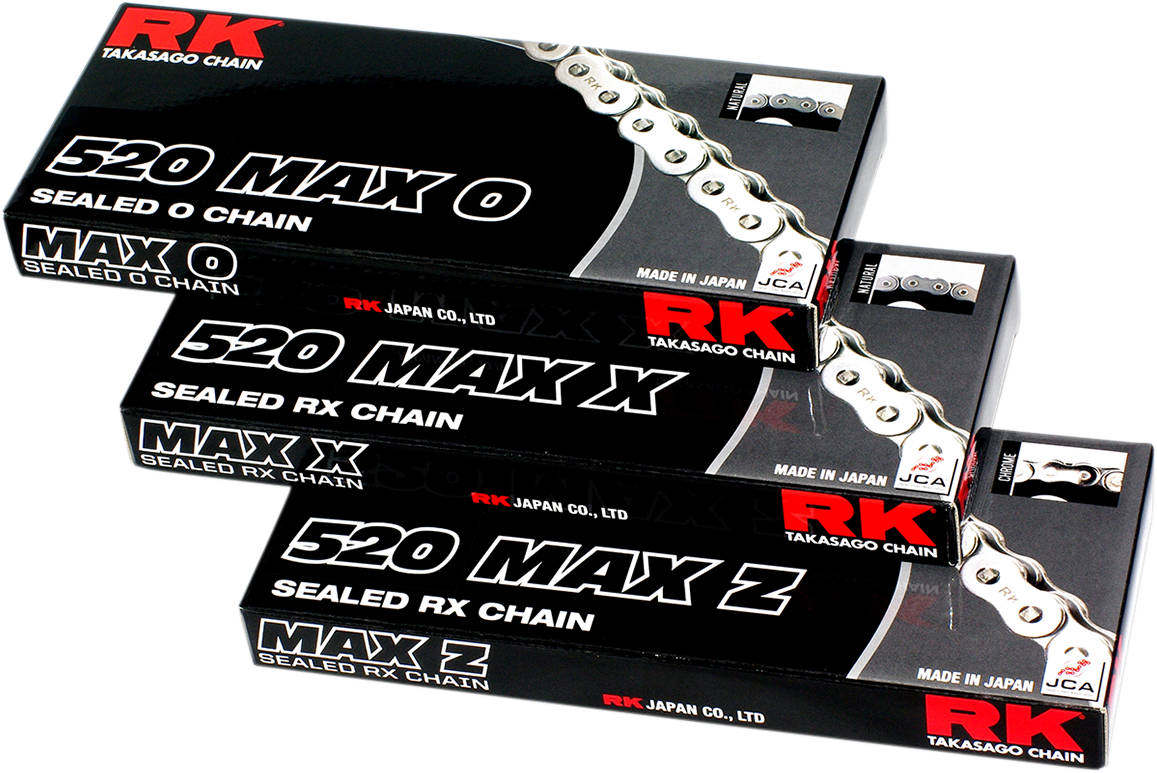 RK Max X Chain 520MAXX-150 – 150-Link Sealed RX-Ring Chain for Heavy-Duty Use