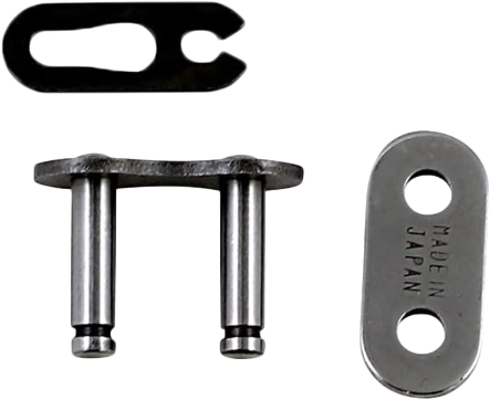 RK EXCEL 420MXZ-CL heavy-duty mini racing drive chain with master link, designed for high-performance motorcycle applications.