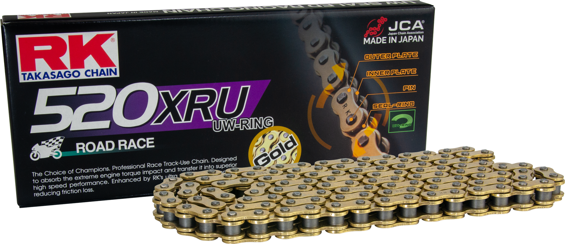 RK EXCEL, RK Excel GB520XRU Gold Drive Chain for 520 Series - 120 Links