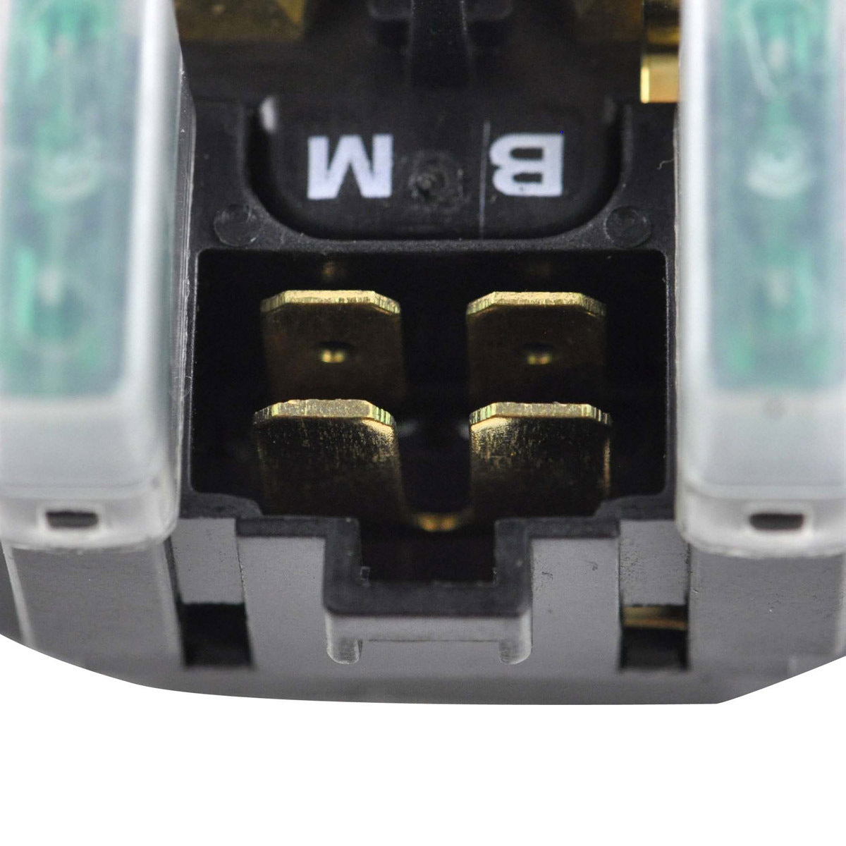 RM STATOR RM09007 starter relay solenoid for automotive starters, high-performance power transfer component in an automotive engine.