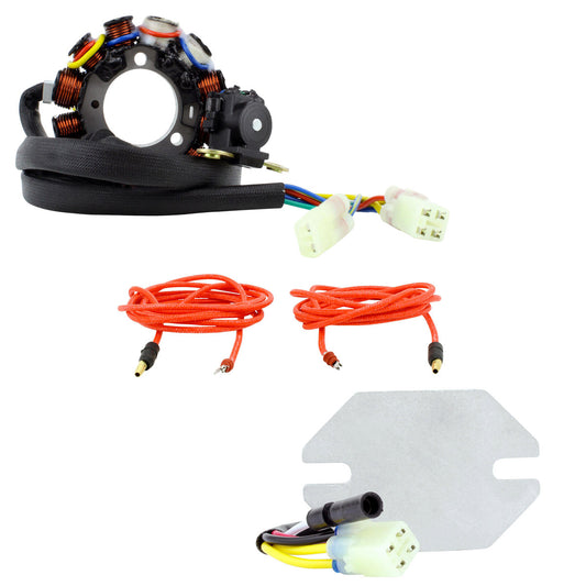 RM STATOR RMS900-105941 90W AC/DC Stator Lighting Kit with Regulator and Pickup, showing the electrical components and wiring.