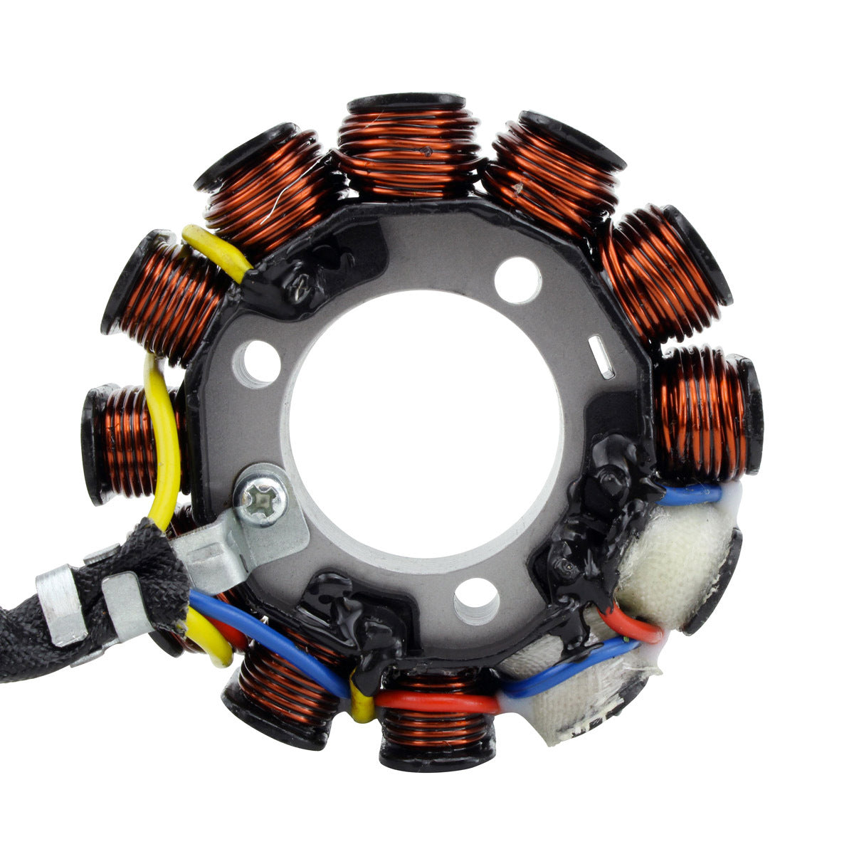 RM STATOR RMS900-105941 90W AC/DC Stator Lighting Kit with Regulator and Pickup, showing the assembled electrical components.