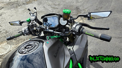 BLR TUNING Perch-Mounted Stealth Winglet Mirrors – Black Aluminum UNIVERSAL FIT - Howling Moto