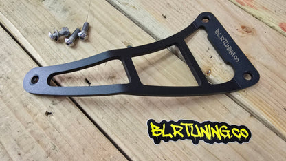 KAWASAKI NINJA ZX-10R ZX-10RR ZX1000 2011 - 2025 EXHAUST HANGER RIGHT SIDE PASSENGER PEG DELETE POWDER COATED BLACK ALUMINUM - Howling Moto