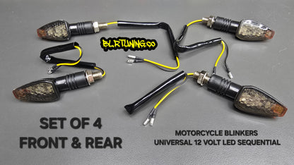 MOTORCYCLE BLINKERS UNIVERSAL 12 VOLT LED SEQUENTIAL - Howling Moto