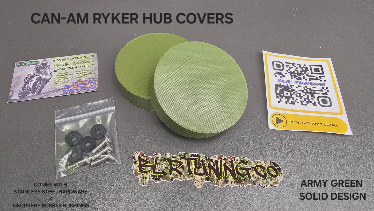 FRONT HUB COVERS FOR CAN-AM RYKER sold as a set of 2 - Howling Moto