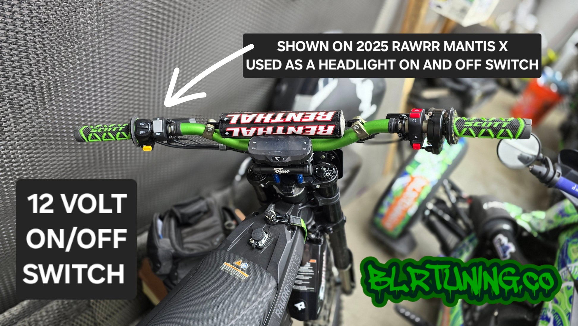 ON OFF SWITCH 7/8 HANDLEBAR MOUNTED 12 VOLT UNIVERSAL LIGHT SWITCH - Howling Moto