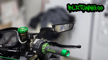 BLR TUNING Perch-Mounted Stealth Winglet Mirrors – Black Aluminum UNIVERSAL FIT - Howling Moto