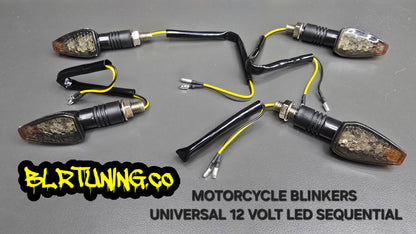 MOTORCYCLE BLINKERS UNIVERSAL 12 VOLT LED SEQUENTIAL - Howling Moto