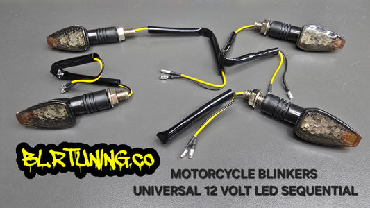 MOTORCYCLE BLINKERS UNIVERSAL 12 VOLT LED SEQUENTIAL - Howling Moto