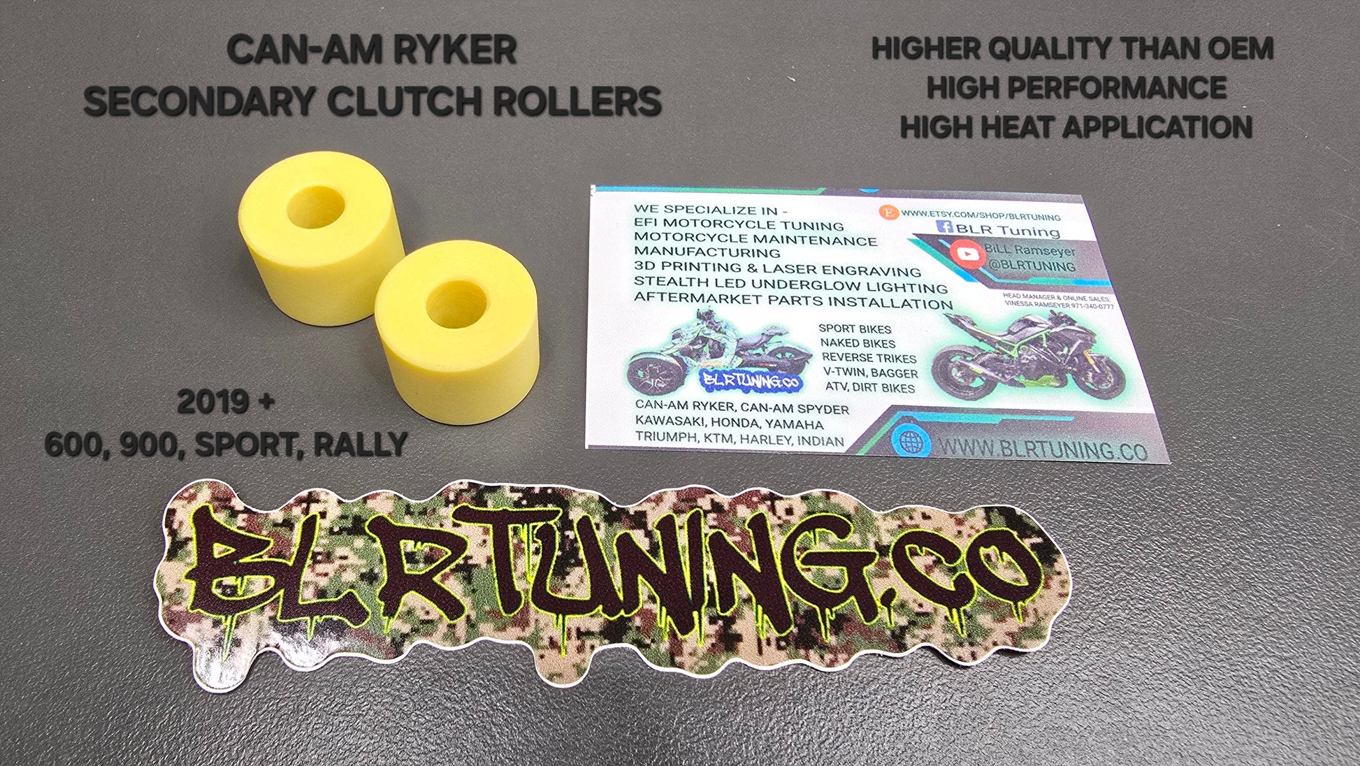 CAN-AM RYKER HEAVY DUTY SECONDARY CLUTCH ROLLERS - Howling Moto