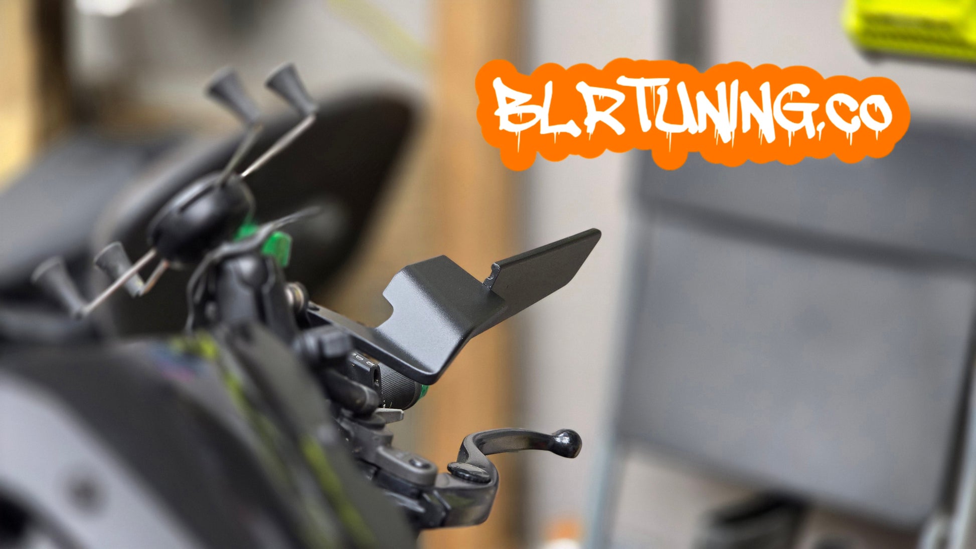 BLR TUNING Perch-Mounted Stealth Winglet Mirrors – Black Aluminum UNIVERSAL FIT - Howling Moto