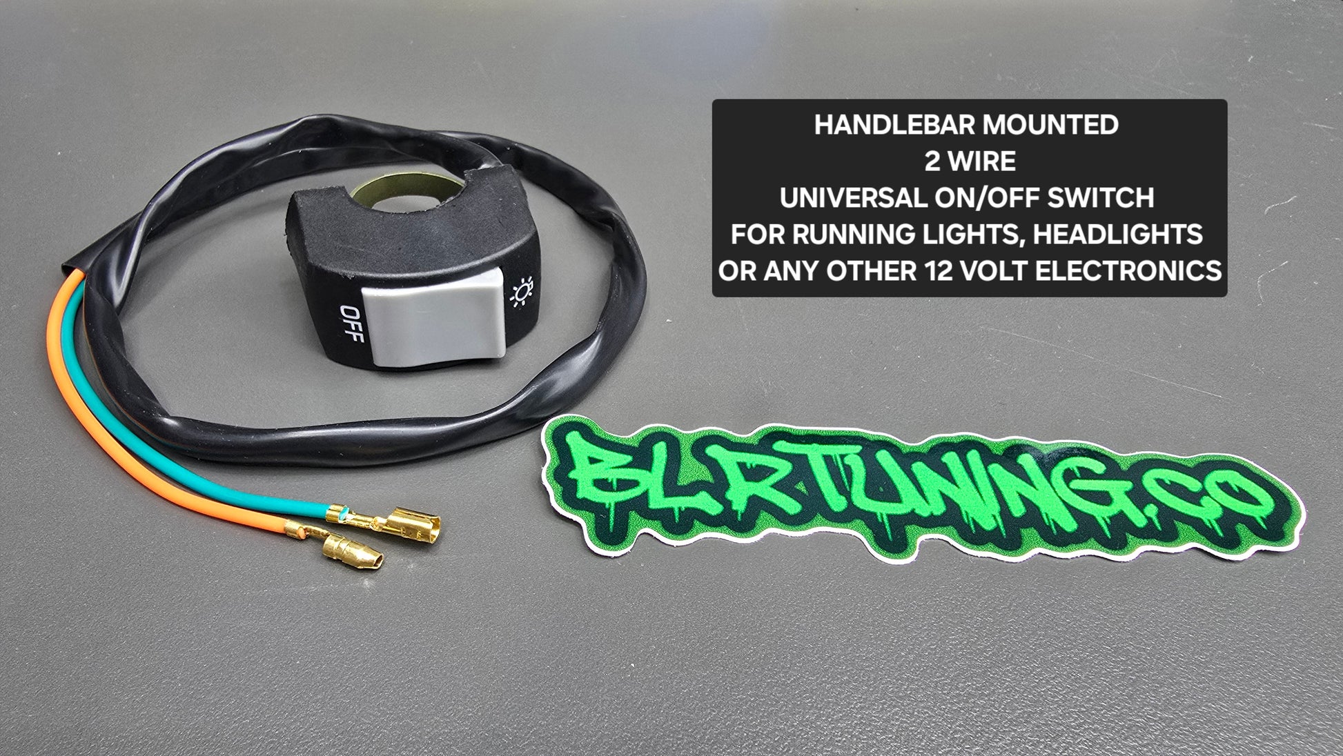 ON OFF SWITCH 7/8 HANDLEBAR MOUNTED 12 VOLT UNIVERSAL LIGHT SWITCH - Howling Moto