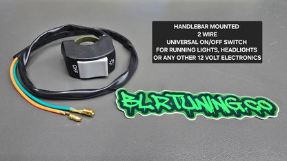 ON OFF SWITCH 7/8 HANDLEBAR MOUNTED 12 VOLT UNIVERSAL LIGHT SWITCH - Howling Moto