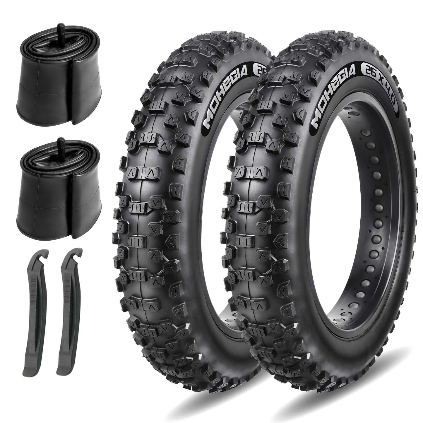 Hycline Rock Conqueror 26x4-inch e-bike and fat bike tire set with rugged tread and durable rubber for off-road riding.