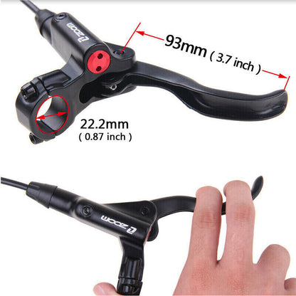 Hycline ZOOM HB-875E/876E electric bike hydraulic disc brake showing brake lever and hydraulic components.