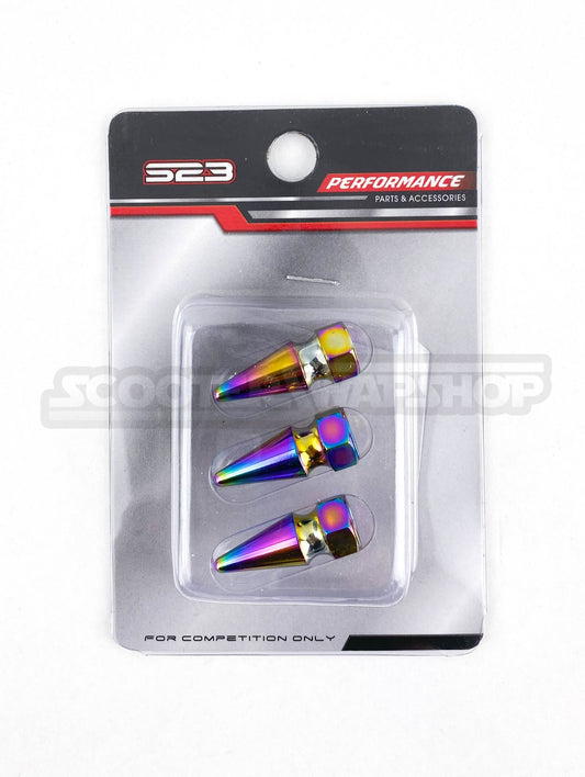 S23 Titanium plated M8 Spike Nuts - Howling Moto