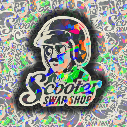 Cracked Ice Scooter Swap Shop Sticker - Howling Moto