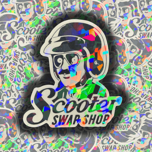 Cracked Ice Scooter Swap Shop Sticker - Howling Moto