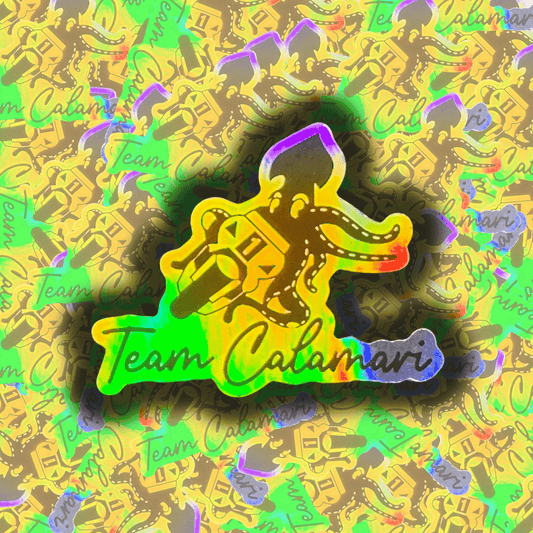 Team Calamari Holographic Sticker - Howling Moto
