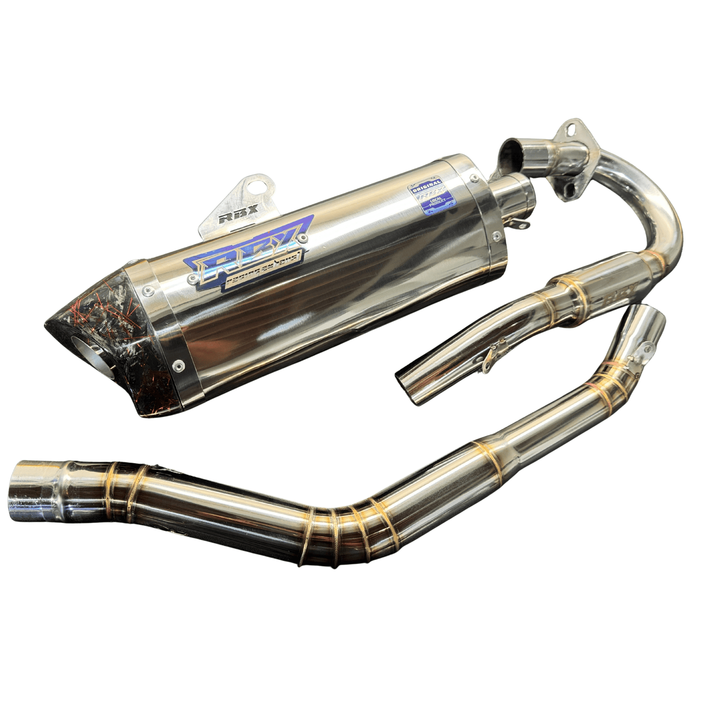 XR150L Full Stainless Exhaust System V3 POLISHED - Howling Moto