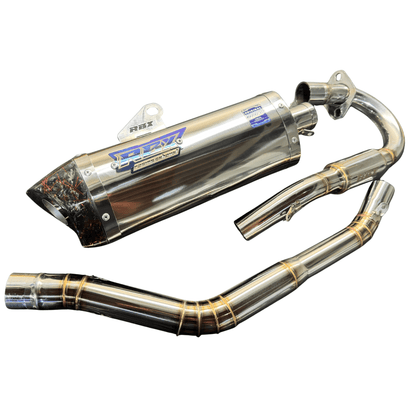 XR150L Full Stainless Exhaust System V3 POLISHED - Howling Moto