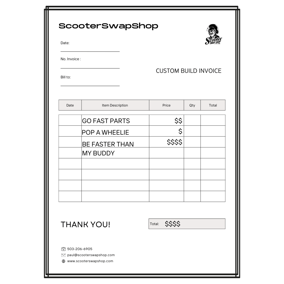 CUSTOM BUILD INVOICE - Howling Moto