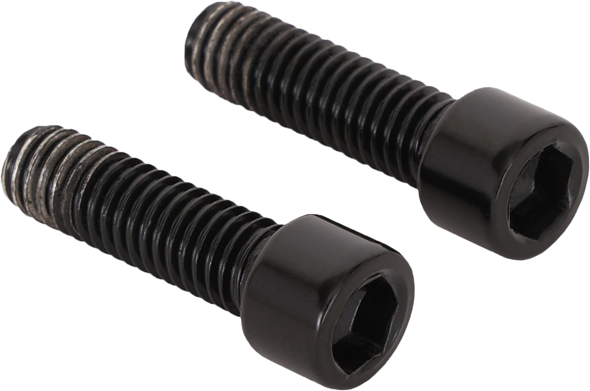 Black SEDONA 4/110 center cap screws M4x16, pack of 2, designed for wheel center caps and automotive applications.