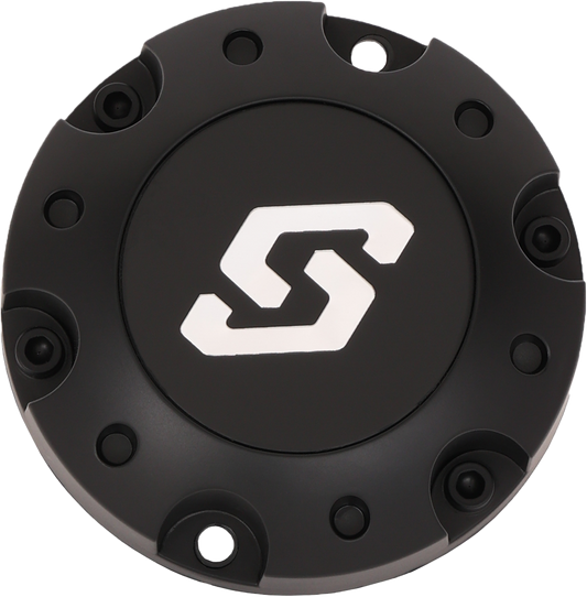 SEDONA 570-9112 matte black center cap for wheel enhancement, featuring a sleek design for Sedona wheels.