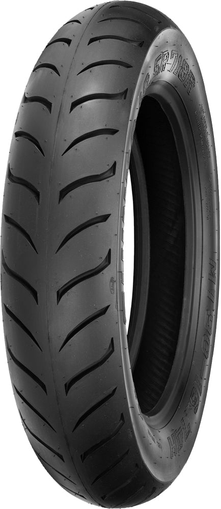 SHINKO 87-4125 Tire from the 718 Series, rear mount bias tire, 90/16 size, 74H load index, tubeless motorcycle tire.