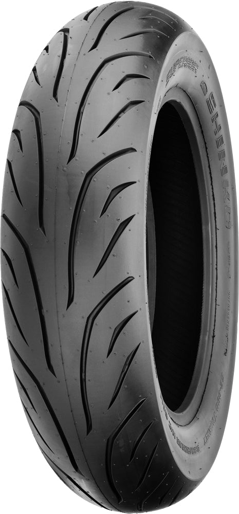 Shinko Tire 890 Journey Rear 160/80R16 81H radial tire for touring bikes and cruisers, mounted on a wheel.