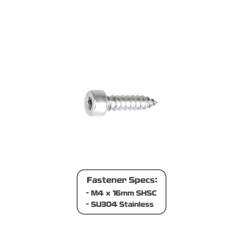 ZSPEC M4x16mm Coarse Socket-Cap SHSC Fasteners, Stainless, 10-Pack - Howling Moto